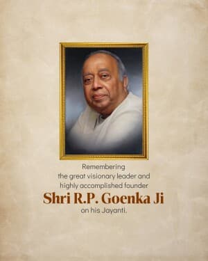 R.P Goyanka Jayanti illustration