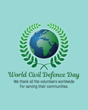 World Civil Defence Day flyer