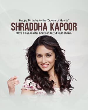 Shraddha Kapoor Birthday illustration