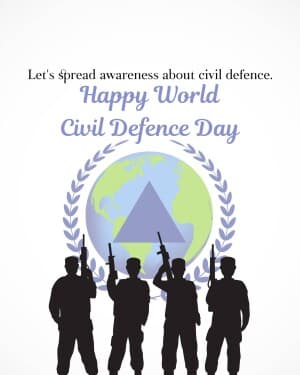 World Civil Defence Day event advertisement