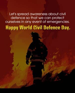 World Civil Defence Day poster Maker