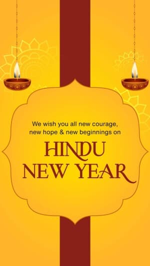 Hindu New Year insta Story illustration