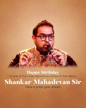 Shankar Mahadevan Birthday graphic