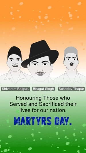 Shahid Diwas insta Story graphic