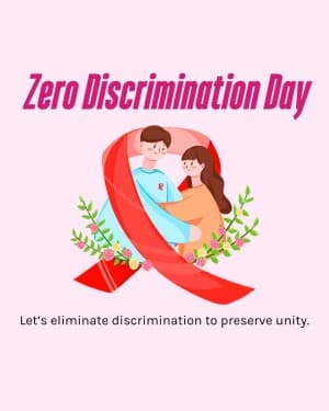 Zero Discrimination Day Instagram Post