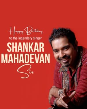 Shankar Mahadevan Birthday illustration