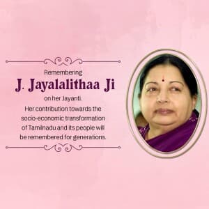 Jayaram Jayalalithaa Jayanti Instagram Post