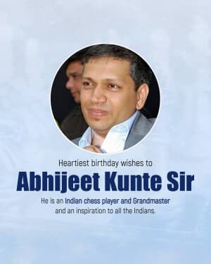 Grandmaster Abhijeet Kunte Birthday illustration