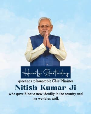 Nitish Kumar Birthday flyer