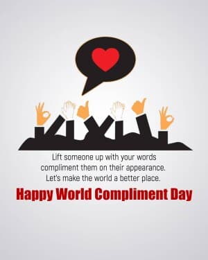 World Compliment Day flyer