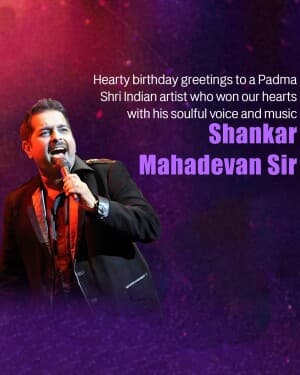 Shankar Mahadevan Birthday image