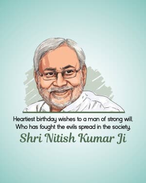 Nitish Kumar Birthday banner