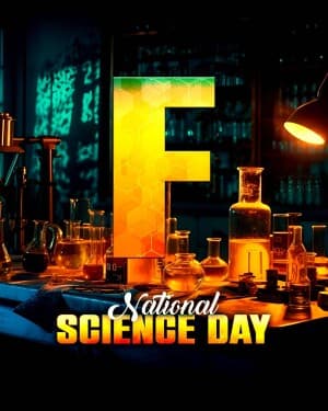 Premium Alphabet - National Science Day advertisement banner