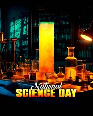 Premium Alphabet - National Science Day marketing poster