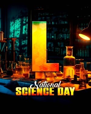 Premium Alphabet - National Science Day creative image
