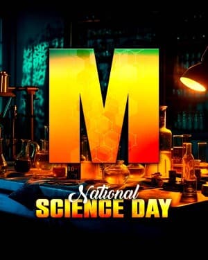 Premium Alphabet - National Science Day whatsapp status poster