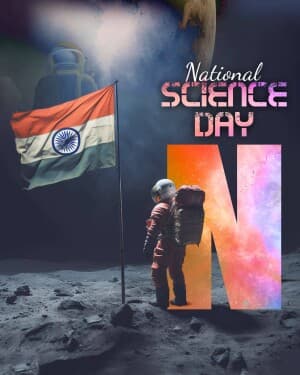 Premium Alphabet - National Science Day Facebook Poster