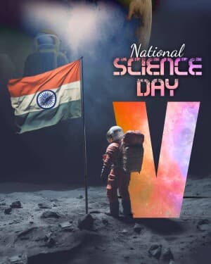 Premium Alphabet - National Science Day flyer
