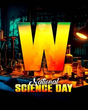 Premium Alphabet - National Science Day banner