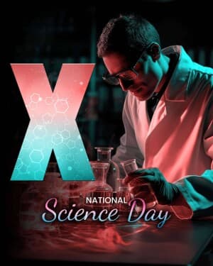 Premium Alphabet - National Science Day poster