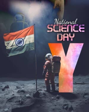 Premium Alphabet - National Science Day event poster