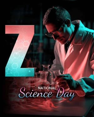 Premium Alphabet - National Science Day post