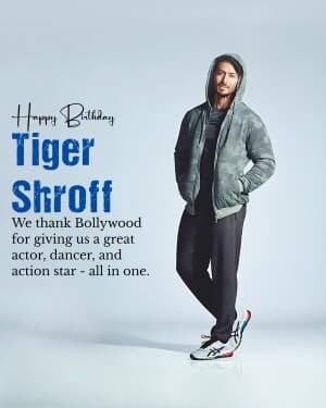 Tiger Shroff Birthday poster