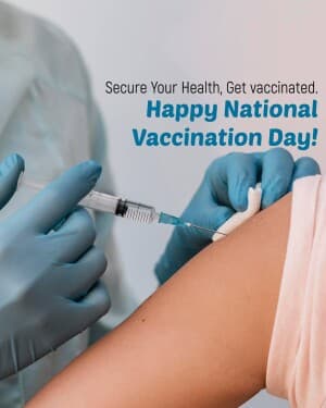 National Vaccination Day marketing poster