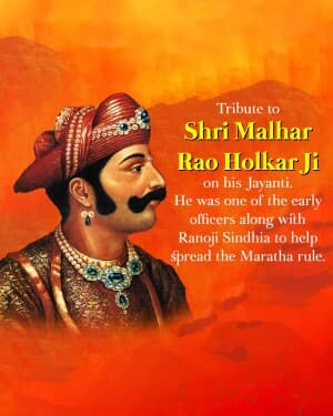 Malhar Rao Holkar Jayanti graphic