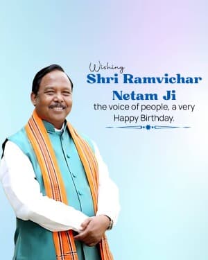 Ramvichar Netam Birthday banner