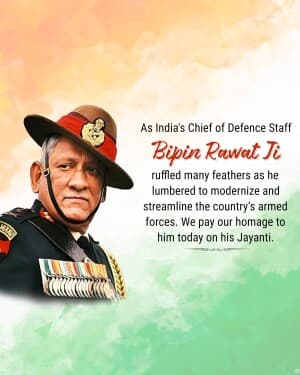 Bipin Rawat Jayanti graphic