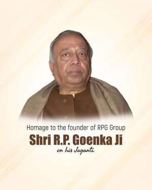 R.P Goyanka Jayanti event poster