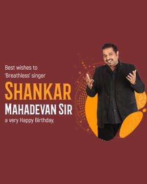 Shankar Mahadevan Birthday flyer