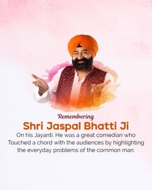 Jaspal Bhatti Jayanti banner