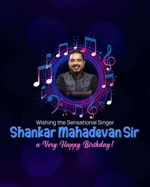 Shankar Mahadevan Birthday event poster