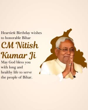 Nitish Kumar Birthday poster