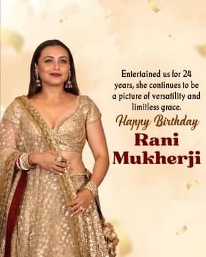 Rani Mukerji Birthday illustration