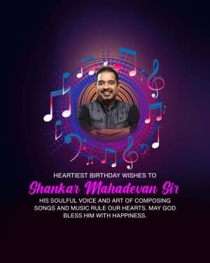 Shankar Mahadevan Birthday banner
