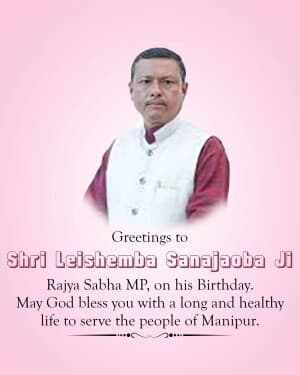 Leishemba Sanajaoba Birthday poster