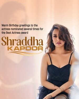 Shraddha Kapoor Birthday banner