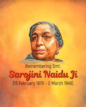 Sarojini Naidu Punyatithi flyer