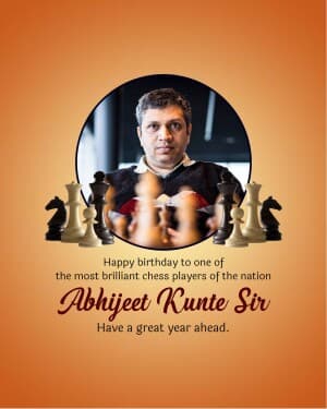 Grandmaster Abhijeet Kunte Birthday poster