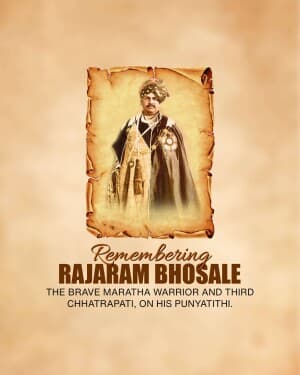 Rajaram Bhosale Punyatithi flyer