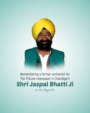 Jaspal Bhatti Jayanti poster