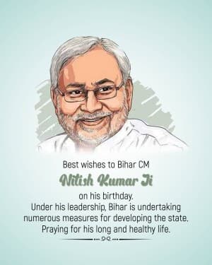 Nitish Kumar Birthday event poster