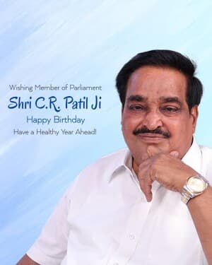 C. R. Patil Birthday marketing poster