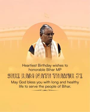 Ram Nath Thakur Birthday poster