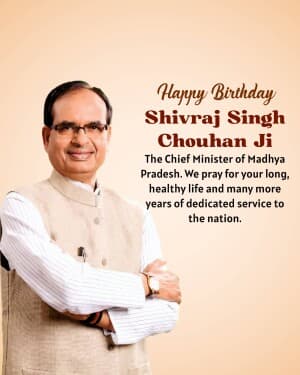 Shivraj Singh Chouhan Birthday flyer