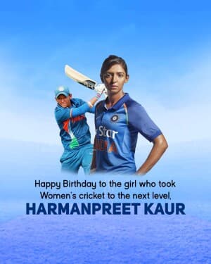 Harmanpreet Kaur Birthday illustration