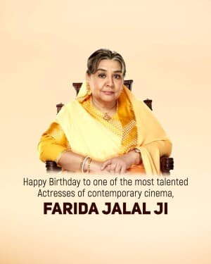 Farida Jalal Birthday illustration